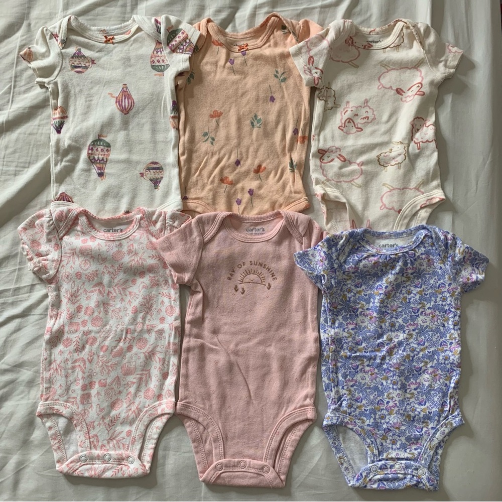 Carter’s Baby Onesies Bundle | 6 Pieces | Size 3M